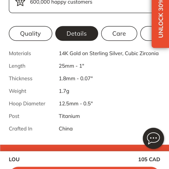 14 karat gold earrings from Ana Luisa - Picture 9 of 9